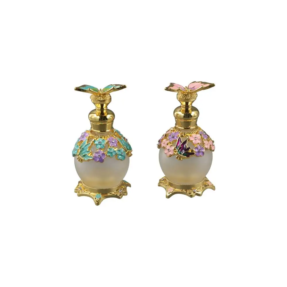 

Ближневосточный контейнер для эфирного масла с металлическим каркасом, контейнер для ароматов, золотая бабочка, флакон для духов, пустые многоразовые бутылки