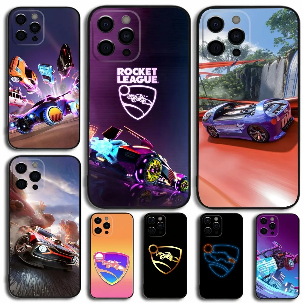 Oyun r-roket ligi telefon kılıfı için iPhone 16,15,14,13,12,11,Pro,X,XS,Max,XR, artı, Mini yumuşak siyah kapak