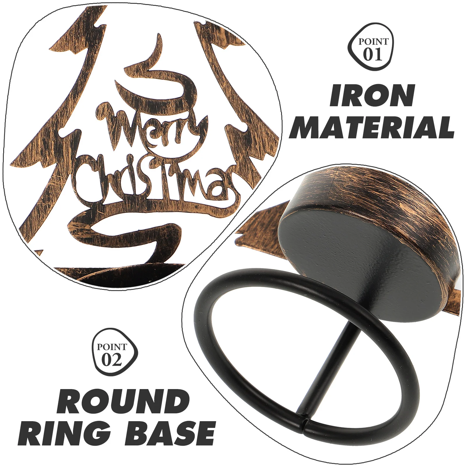 

Christmas Iron Holder Tabletop Decorative Xmas Candlestick for Home Hotel Desktop Adornment Christmas Gift