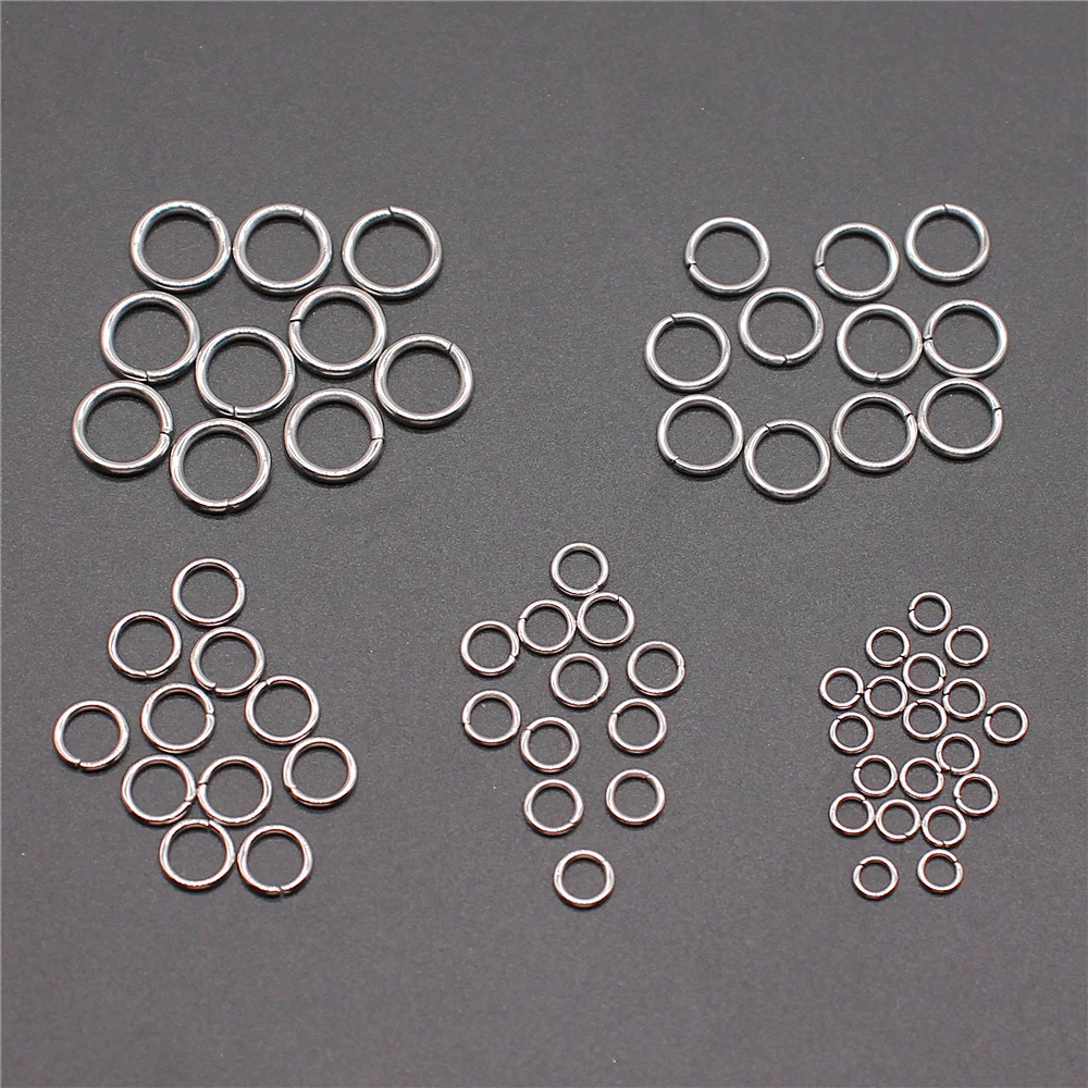Anillos de acero inoxidable de salto y anillo para fabricación de joyería DIY resultados de la joyería accesorios de joyería 3mm 4mm 5mm 6mm 7mm