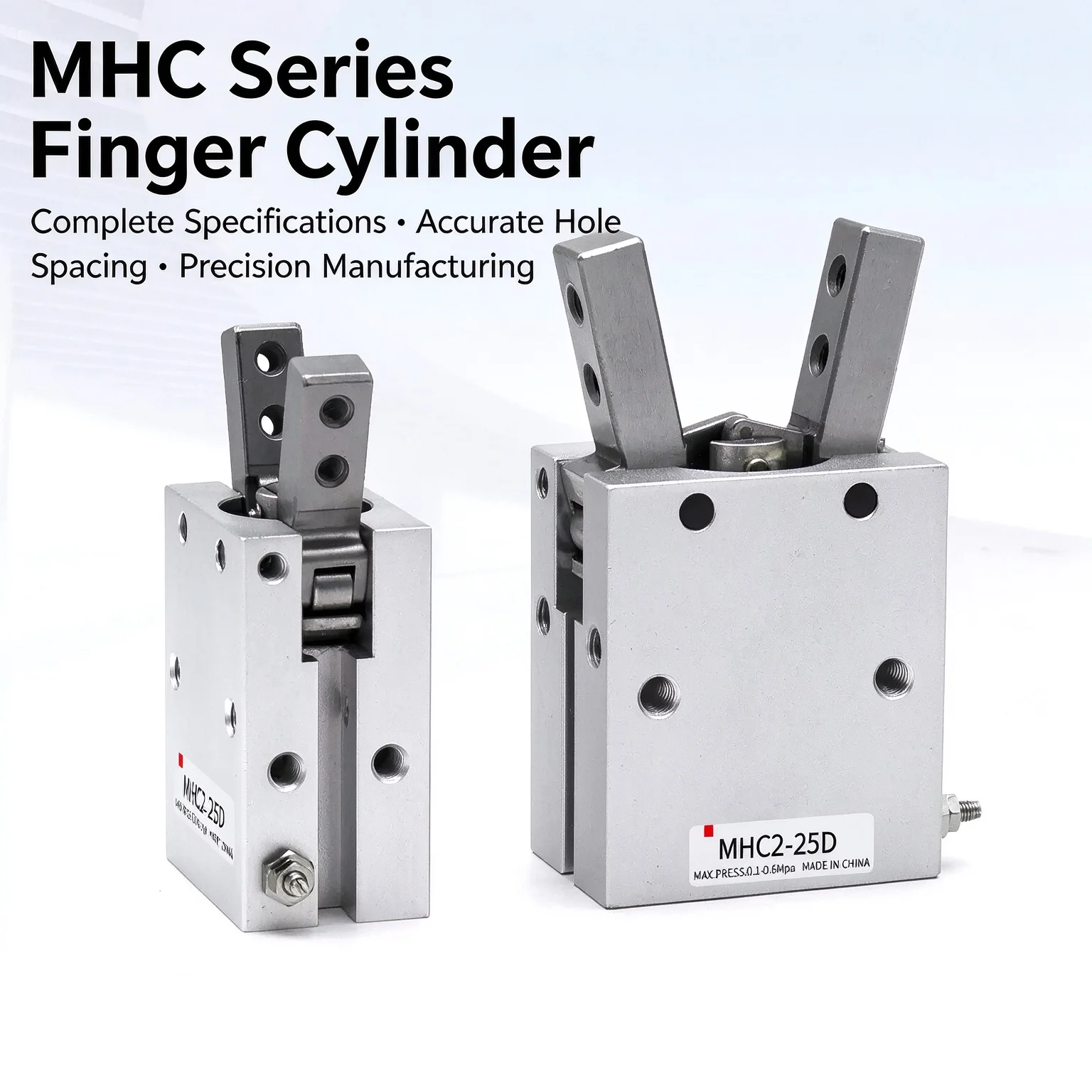 Pneumatic Finger Cylinder Gripper MHC2-10 16 20 25 32D/S Y-Shaped Air Claw Pivot Opening Closing for Industrial Use