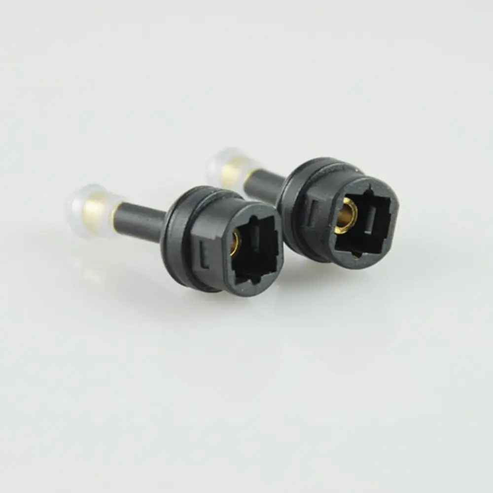 Hohe Qualität Neueste Chic Mini Jack Stecker Vergoldet Audio Schwarz 3 Stücke Optisch Auf 3,5mm Adapter Toslink