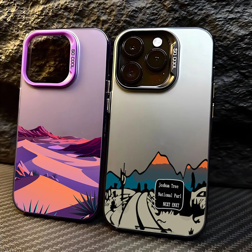 Luxury The Not North Mountains Phone Case For iPhone 15 14 13 12 11 Pro Max X XR XSMAX 8 7 Plus Candy Matte Shockproof Cover