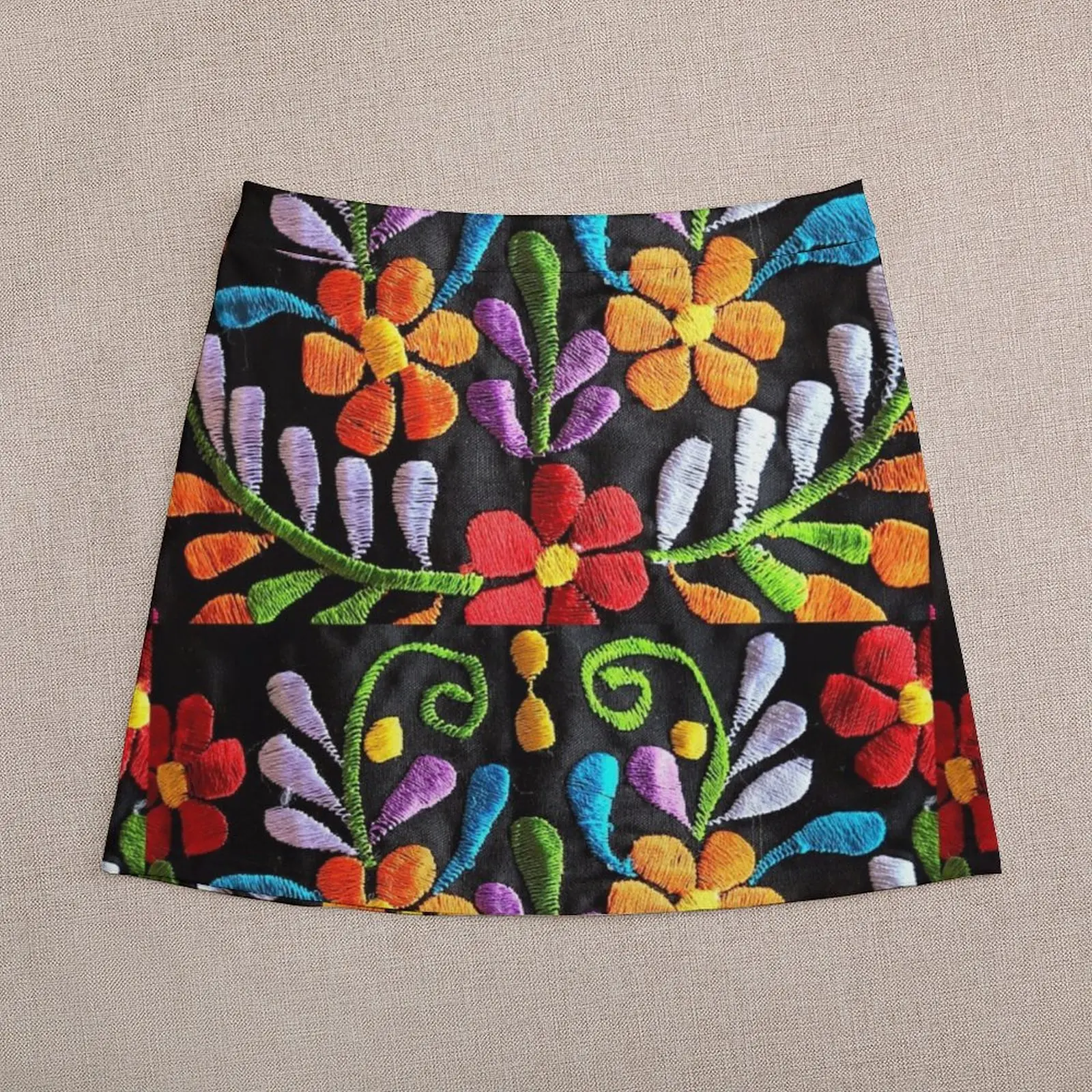 Mexican Flowers Mini Skirt mini skirt for women luxury women\'s skirt korean skirt