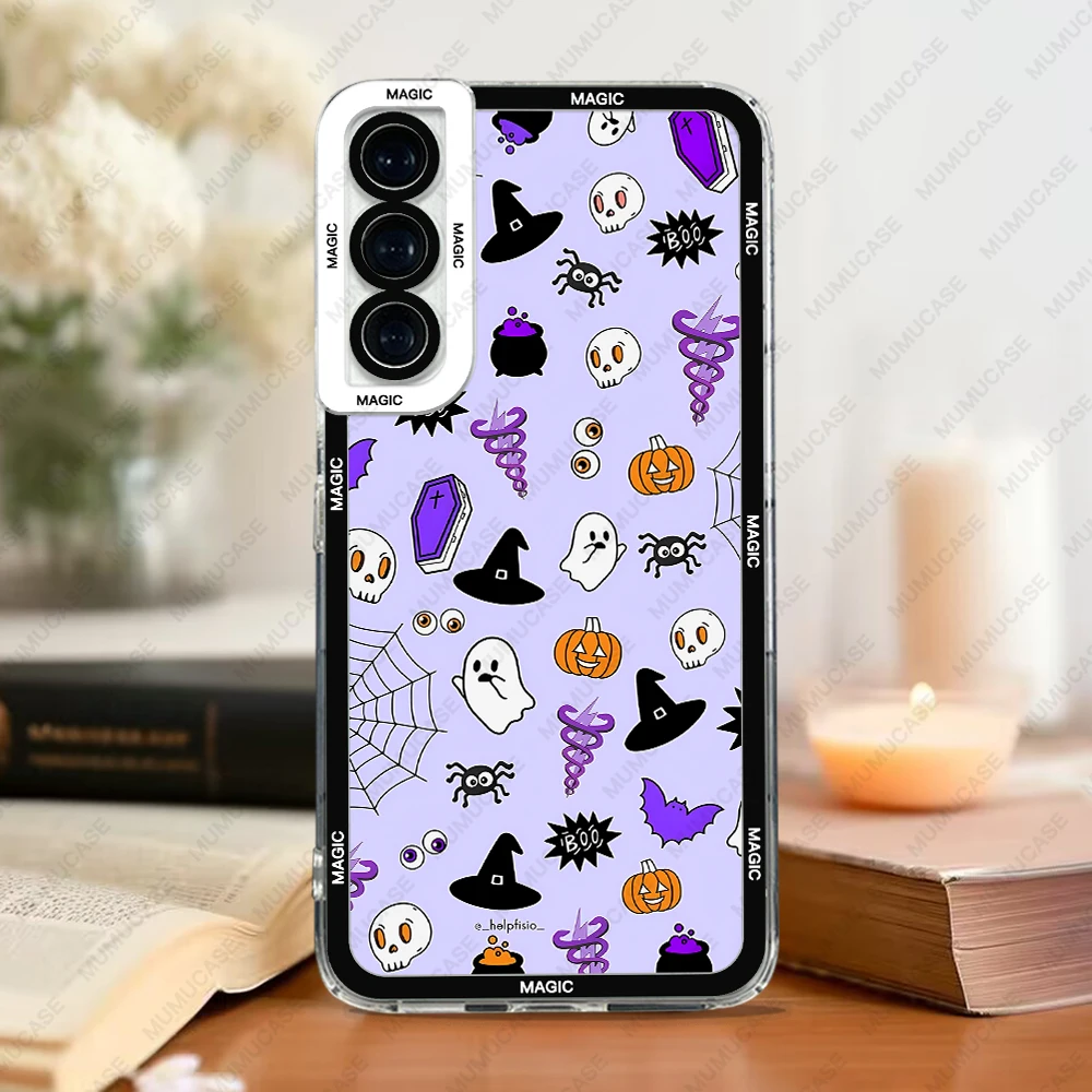 Case For Samsung Galaxy S24 S20 S21 FE S22 S23 Ultra A13 A32 A33 A50 A52 A53 A73 A54 A14 Soft Cover Witch Magic
