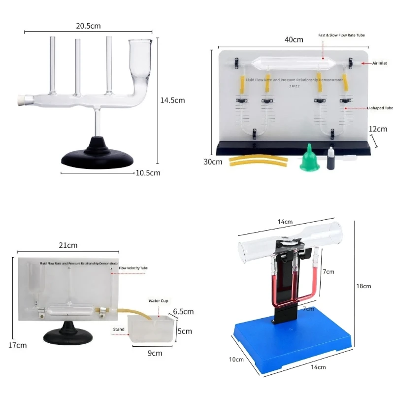 Fluid Teaching Apparatus with Clear Observation Tubes for Lab Demonstrating