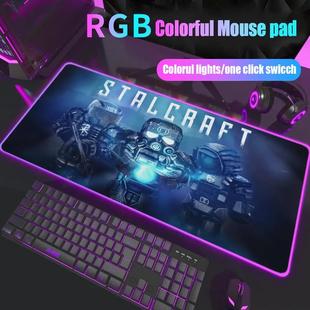

Stalcraft X Mouse Pad Gamer Rgb Desk Mat Back Light Led Mousepad Setup Gaming Accessories Deskmat Big Mousepad Backlight