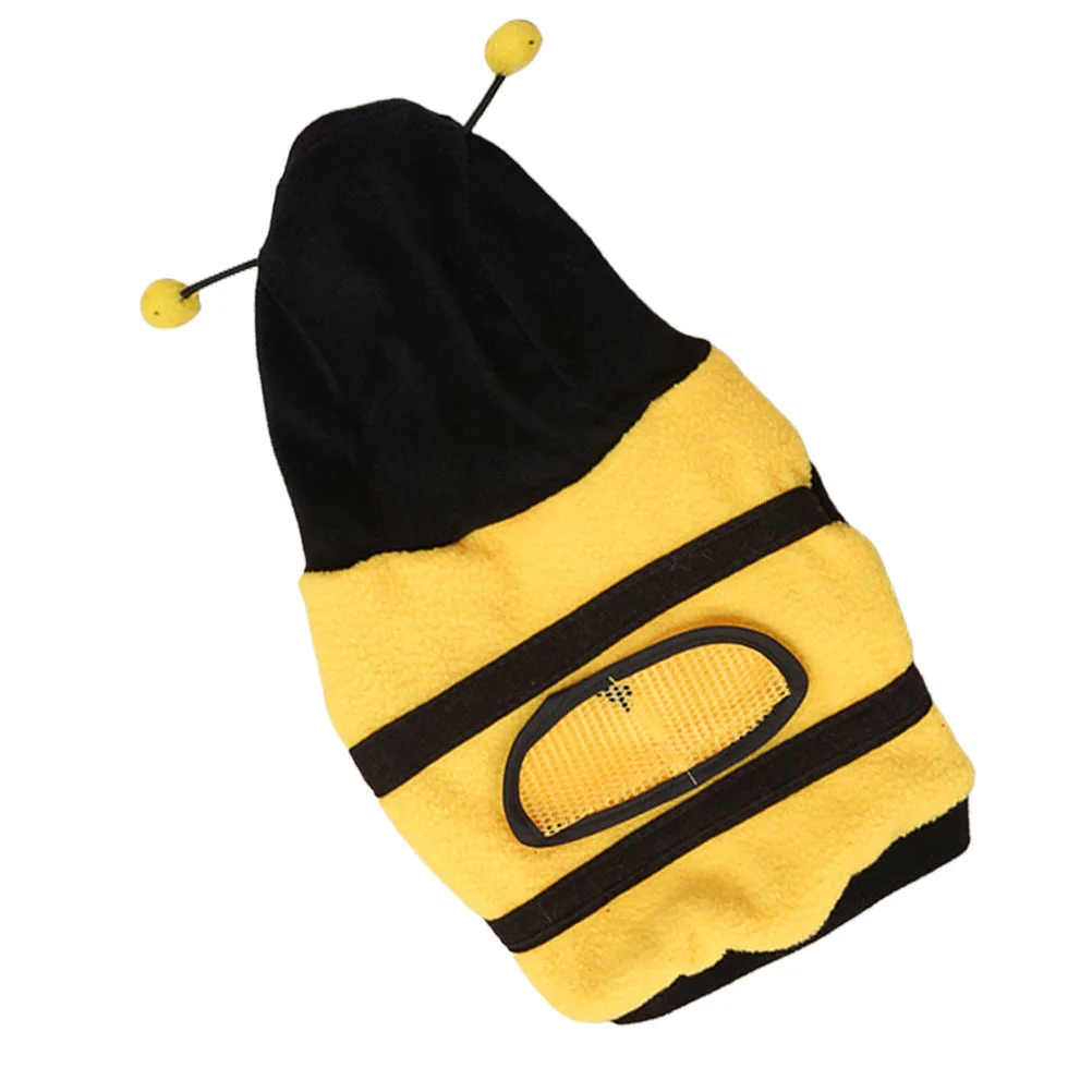 

1Pcs Pet Bee Costume Comfortable Warm Dog Puppy Hoodie Halloween Festival Outfit Pet Bee Costume Dog Apparel Puppy Hoodie
