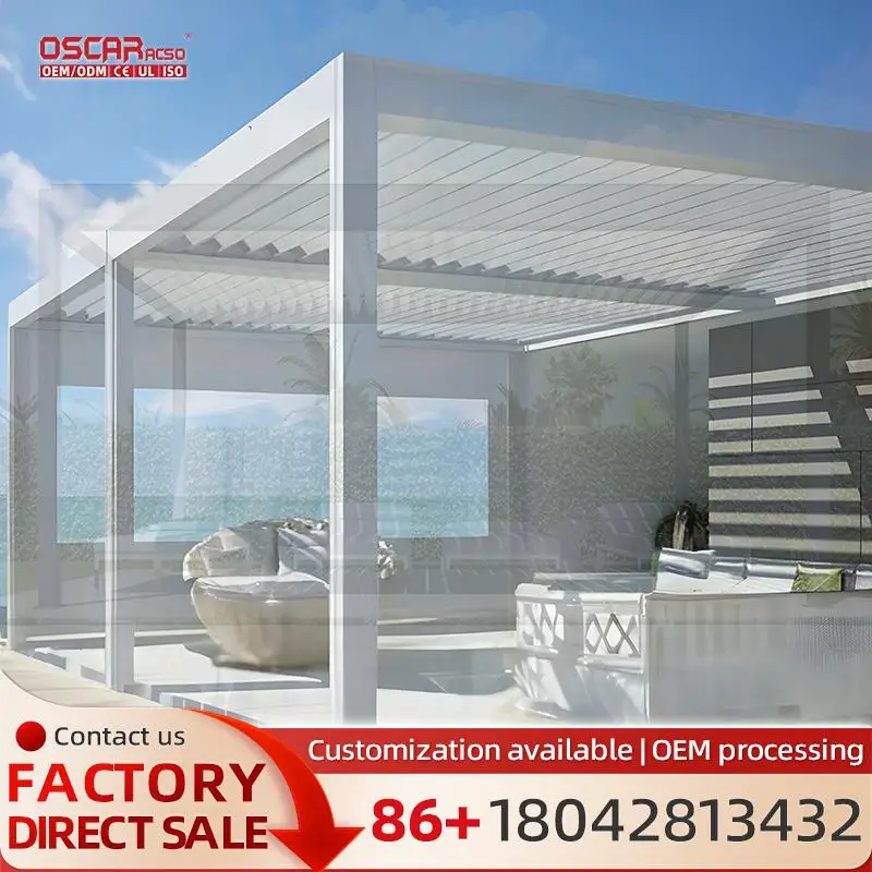 

Алюминиевая подвесная жалюзи с квадратной трубкой, водонепроницаемая беседка с абажуром на крыше и пластиковой рамой для сада, патио, заднего двора, пе