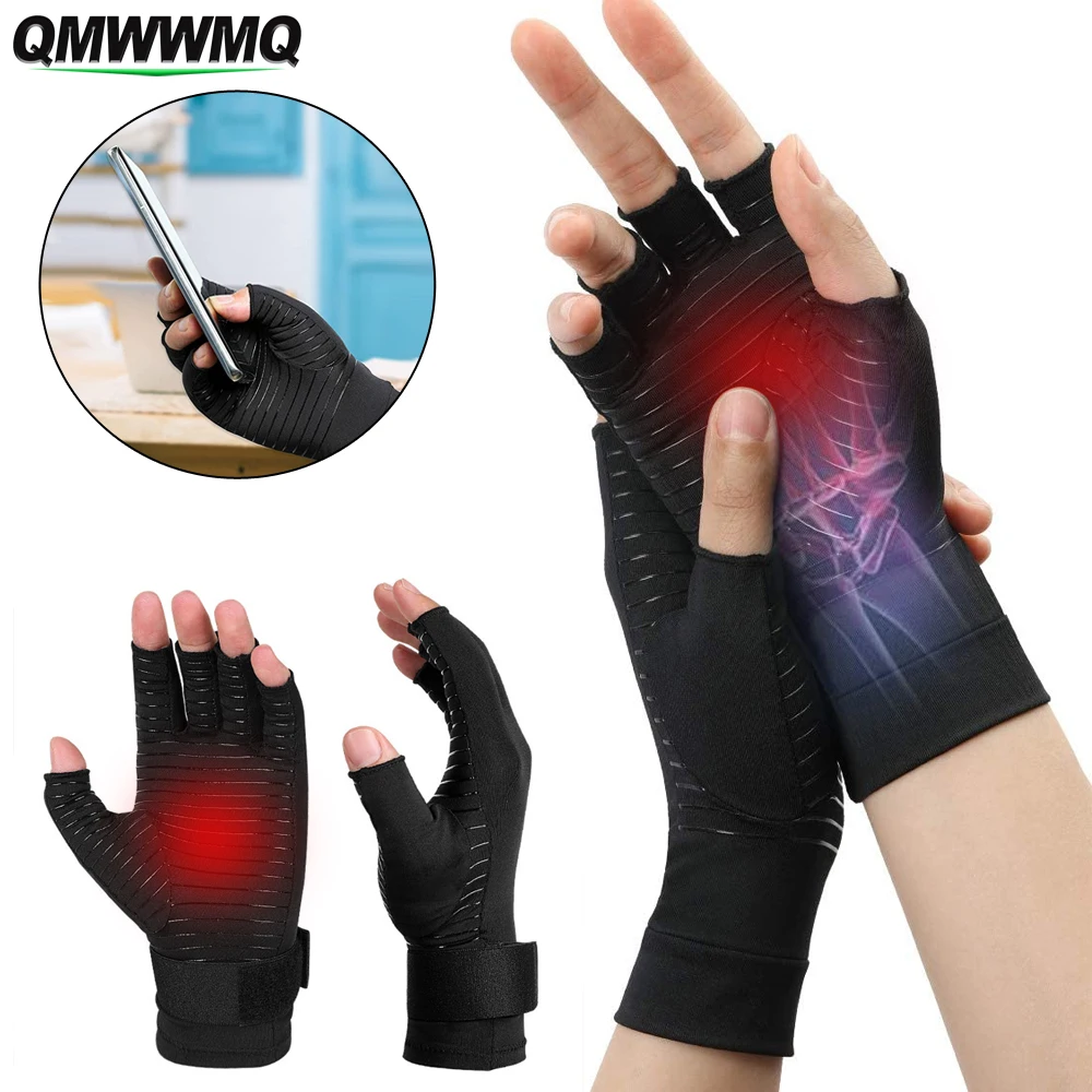 1Pairs Compression Arthritis Gloves for Women Men, Copper Therapy Wristband Gloves for Relieving Carpal Tunnel Aches,Joint Swell