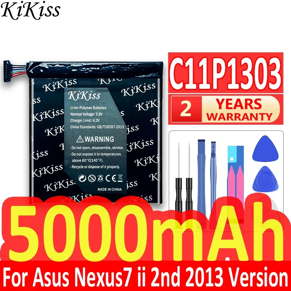 

KiKiss 5000mAh C11P1303 Replacement Battery For Asus Google For Nexus 7" 7 II 2 2nd Gen 2013 ME571 ME57K ME57KL K009 K008