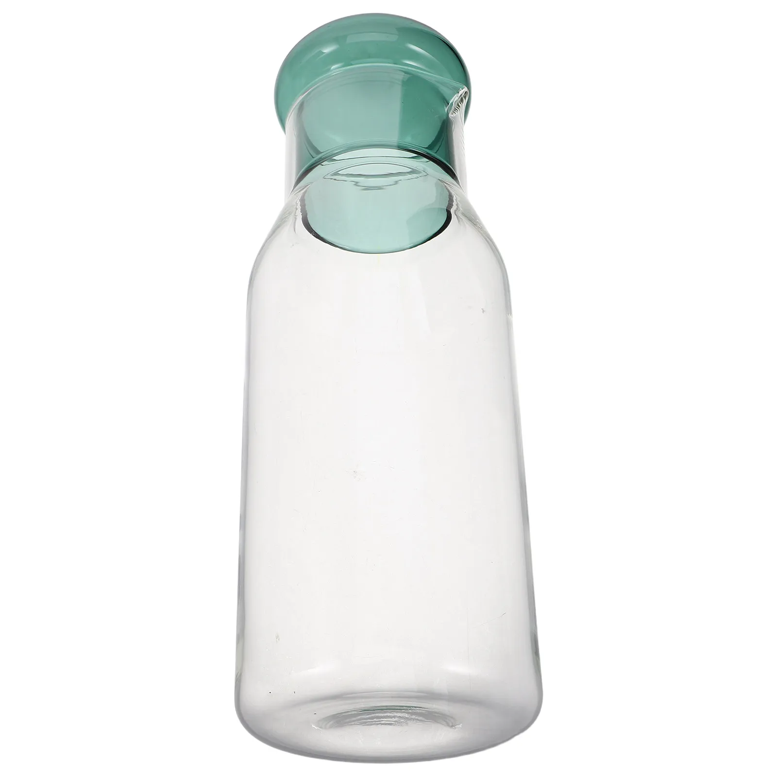Elegant Clear Glass Pitcher Heat Resistant for Hot Cold Drinks Juice Iced Tea Water Decanter Fridge Pitcher Bedside Carafe