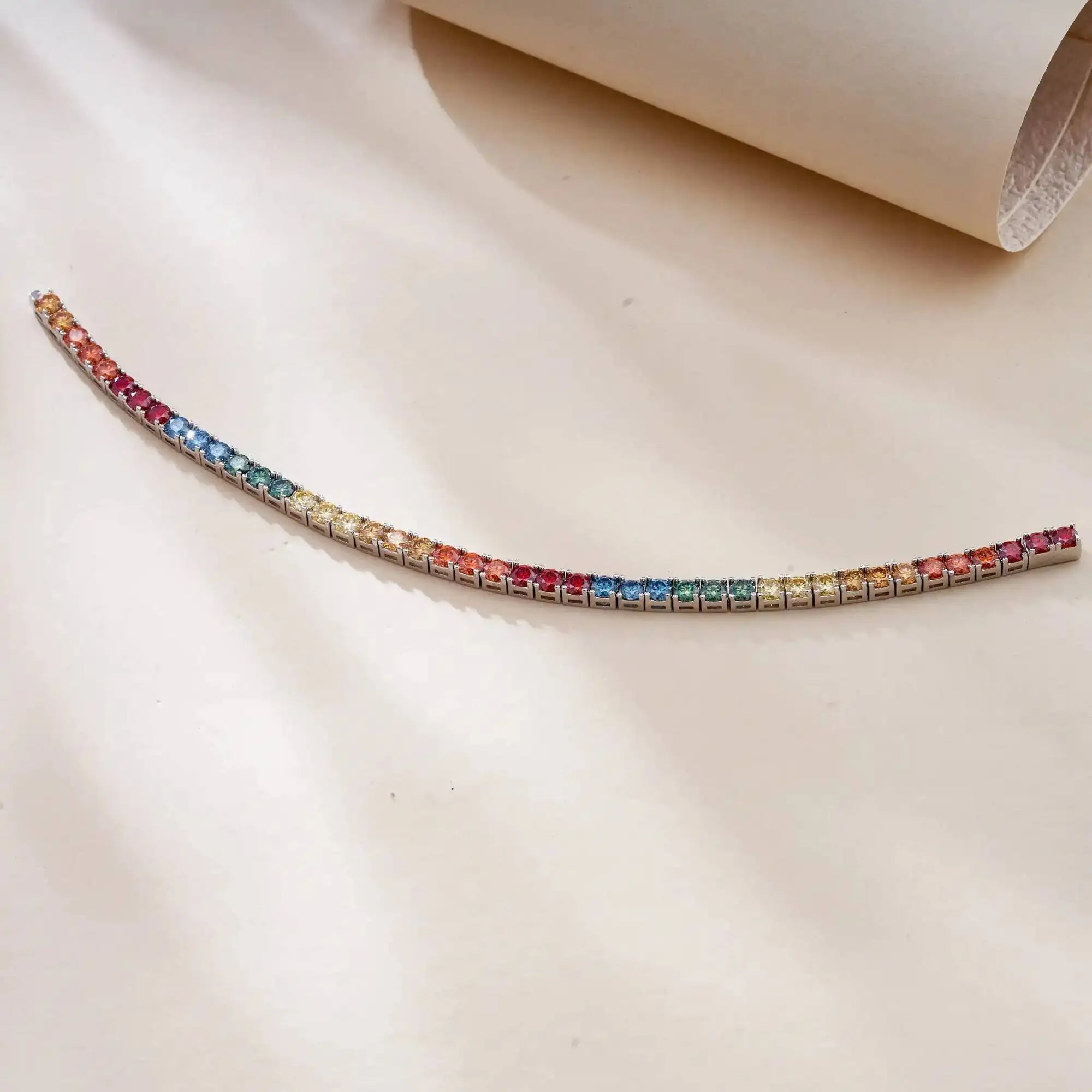 TY Moissanit-Tennisarmband, 925er Silber, versteckter Verschluss, GRA-zertifizierter Labordiamant, 18 Karat Hochzeitsarmbänder für Damen und Herren – Detail 21