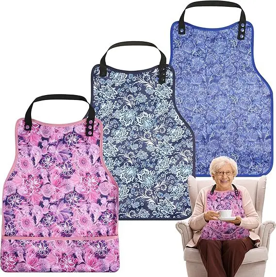 Amazon hot selling cross-border goods, waterproof bibs for elderly people to eat