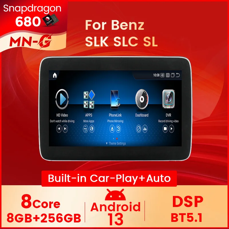 Android Auto Carplay 2Din Car Radio GPS Multimedia Player Stereo BT For Mercedes Benz SLK SLC R172 SL R231 2011-2018 NTG 4.5 5.0