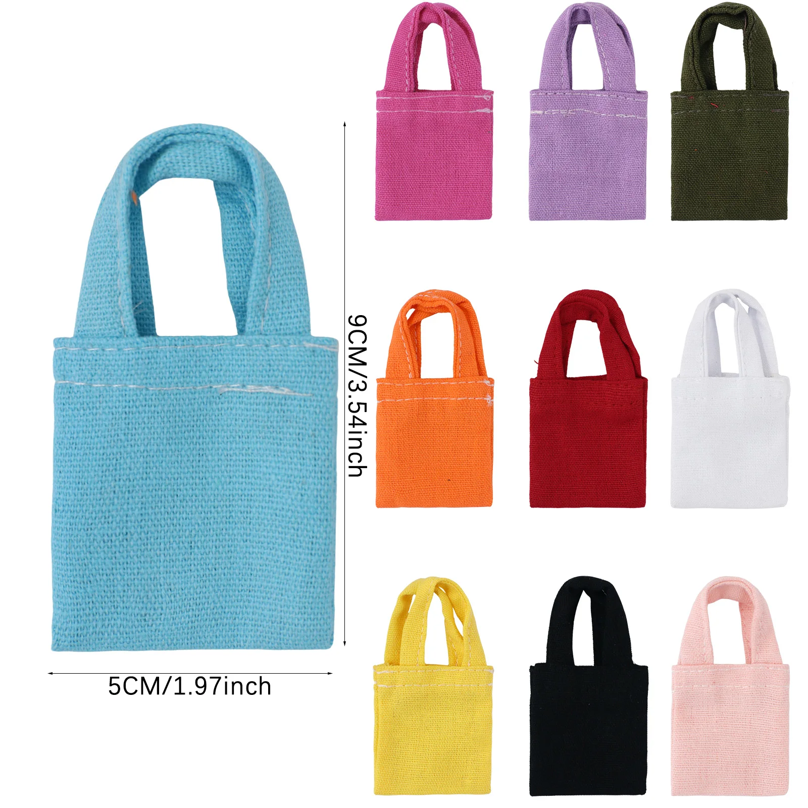 

Canvas Small Bag Dollhouse Accessories for Miniature Playrooms Home Decor Collectible Dollhouses Length 3.54 inches Width 1.97