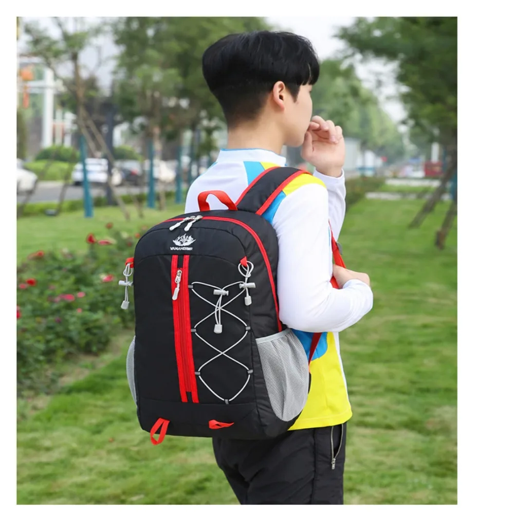 Trendy Ultra-light Mountain Riding Backpack Multi-functional Large Capacity Foldable Backpack Dacron Travel Bag