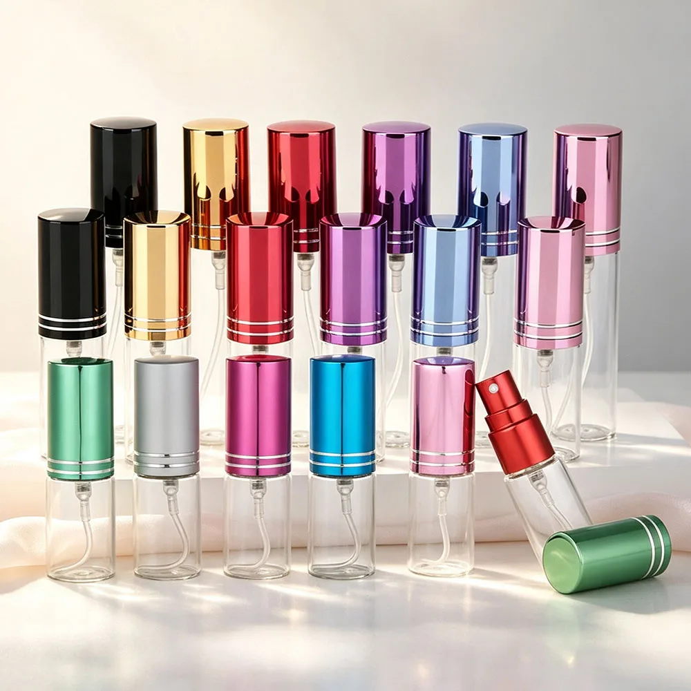 20/30/50PCS Mini Flacons Vaporisateurs de Voyage Portables de 5ml Vides pour Cadeaux, Échantillons de Parfum, Maquillage, Contenants Cosmétiques Rechargeables