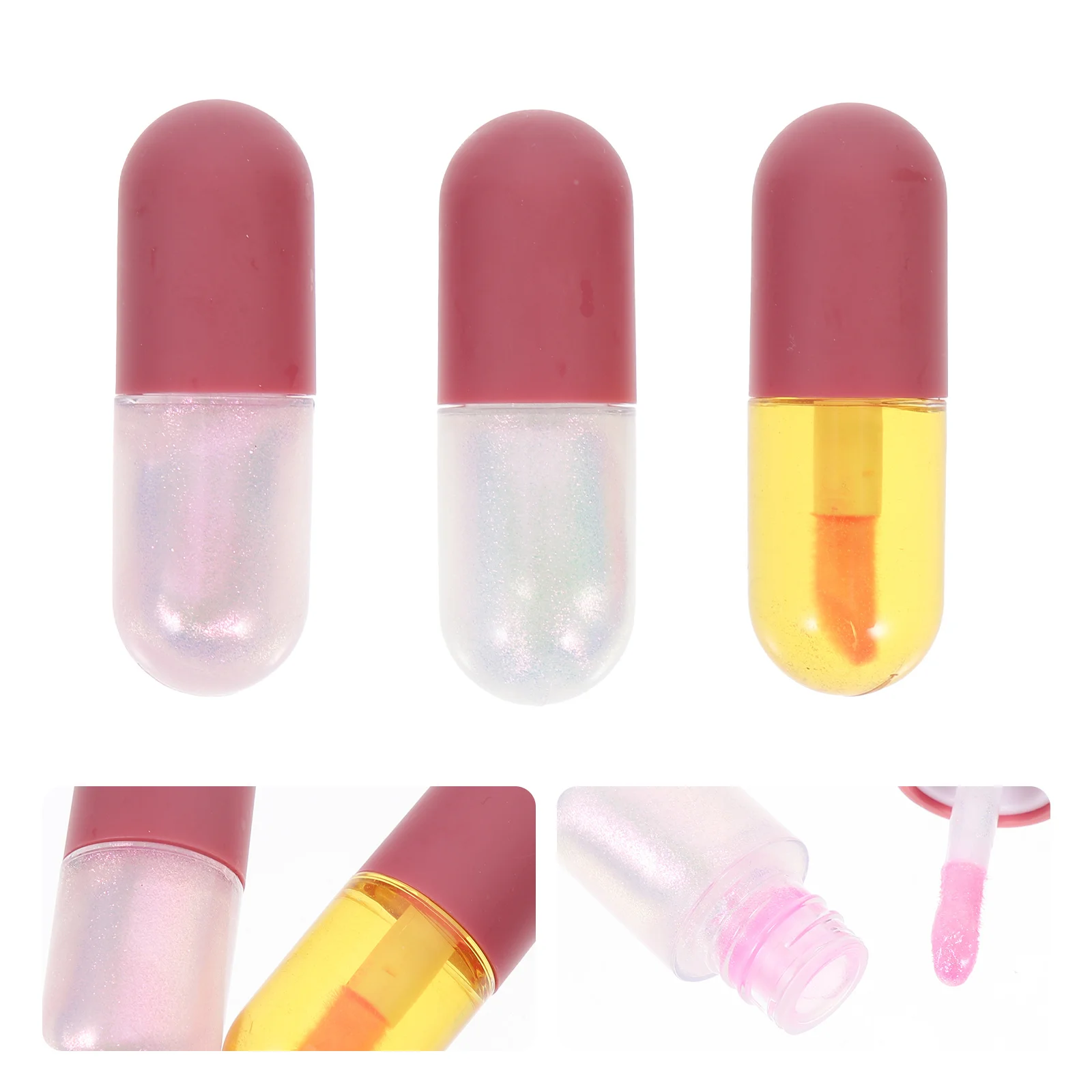 3 pièces de baume à lèvres volumateur, hydratant et nourrissant, huiles pour le soin des lèvres, gloss hydratants portables et légers pour les lèvres sèches et gercées