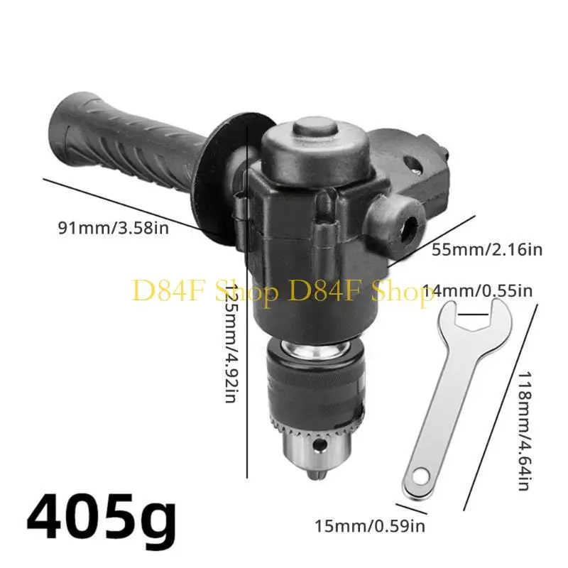 D84F Right Angled Electric Drill Attachment Adapter for Efficient Corner Operations