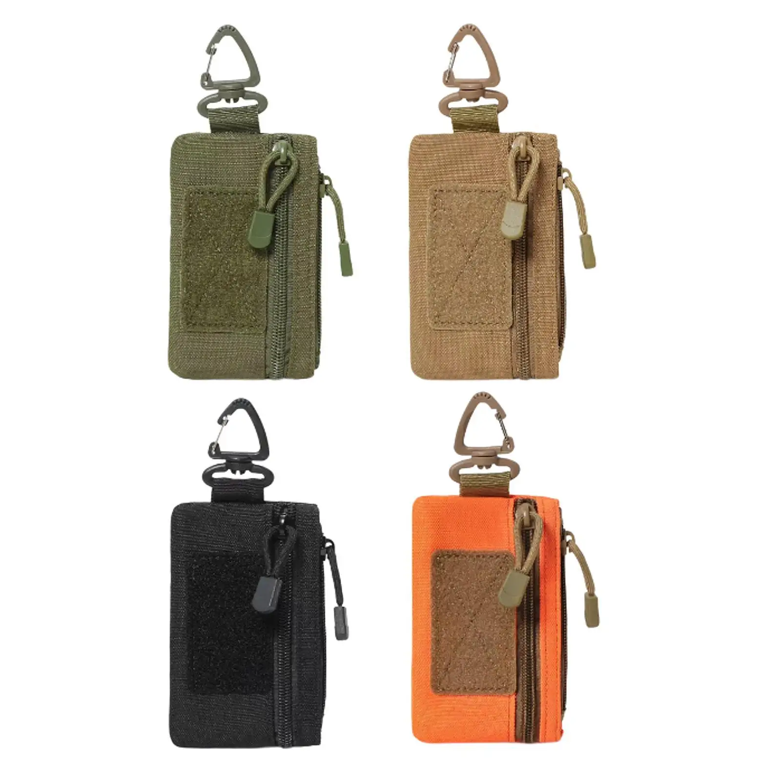 EDC Pocket Organizer Cute Small Zipper Waist Bag Portable Coin Purse Oxford Cloth Strap Pouch for Running Men