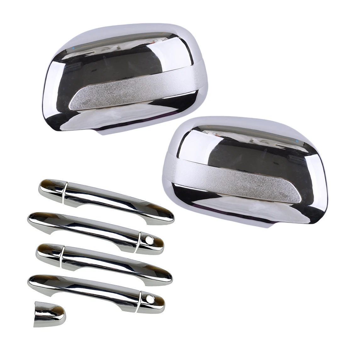 

NEW 1 Set Chrome Silver Side Rear View Mirror + Door Handle Cover Trim Fit for Toyota Tacoma 2005-2011