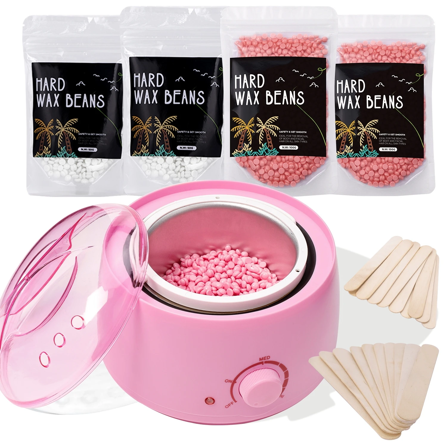 

Hair Removal Kit for Men and Women Hot Wax Heating Tank With US Plug Suitable for Any Part of The Body