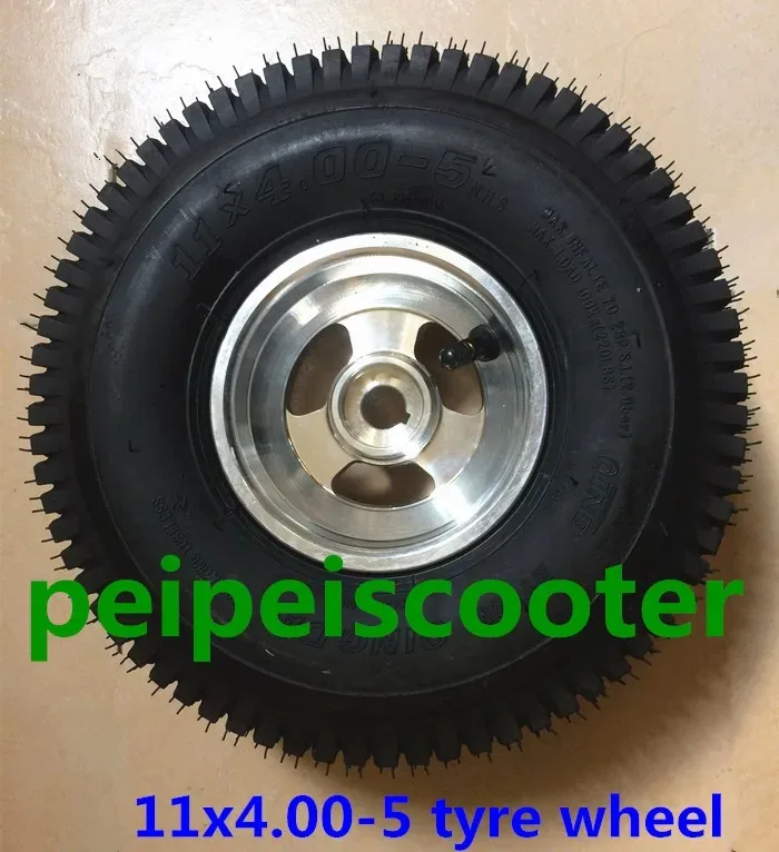 

11 inch 11x4.00-5 tyre hub wheel for mobility scooter DIY that can fit transaxle motor phub-11tty