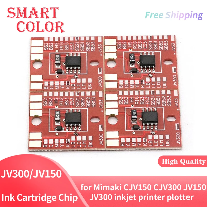 4 Colors C M Y K Permanent chip SS21 BS3 ES3 BS3 for Mimaki CJV150 CJV300 JV150 JV300 inkjet printer plotter ink cartridge chips