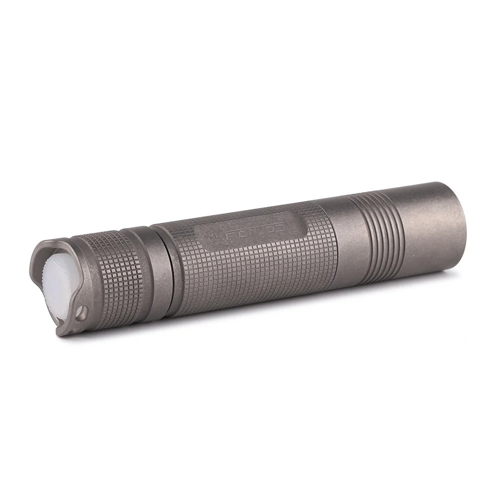 Convoy S2+チタンTitanium 519a 4500K新品バッテリー付 Titanium alloy stonewash Convoy S2+ 18650 flashlight 519A SST40