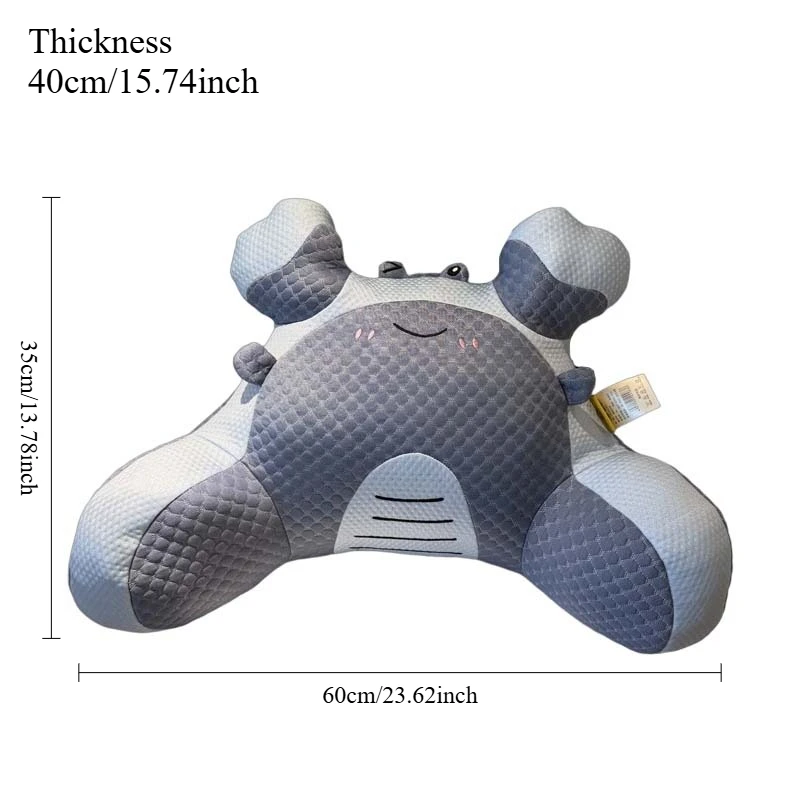 Ergonomic Reading Pillow Office Sofa Bedside Lumbar Back Cushion Bedhead Pillow for Home Bed with Neck Pillow 35x60x40cm 소파쿠션