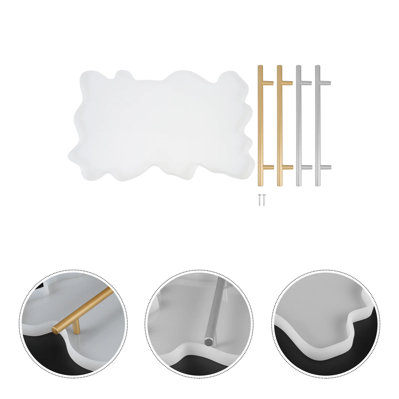 1Set Silicone Tray Mold Irregular Shape DIY Plate Mold Jewelry Crystal Epoxy Decorative Storage Tray Craft Making