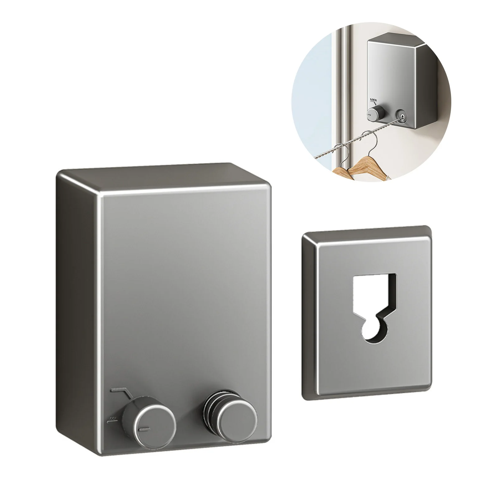 Retractable Clothesline Indoor Wall Mounted Invisible NonSagging Drying Line for Laundry,Space Saving Retracting Clothes Hanger