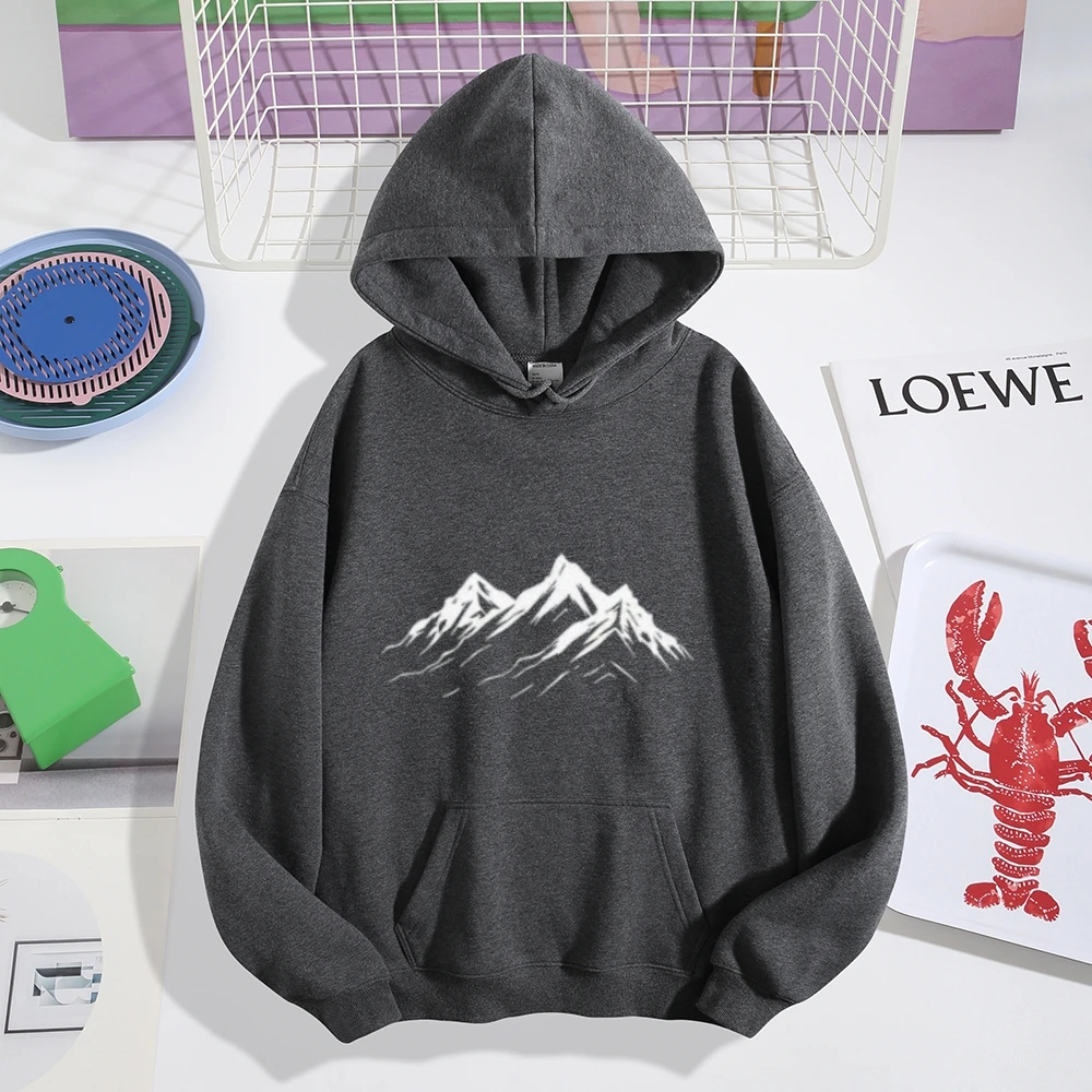 Herren T-Shirt Sommer Outdoor Berg Print Top Outdoor Liebhaber Übergroßes Herren T-Shirt Bequem Atmungsaktiv Langarm