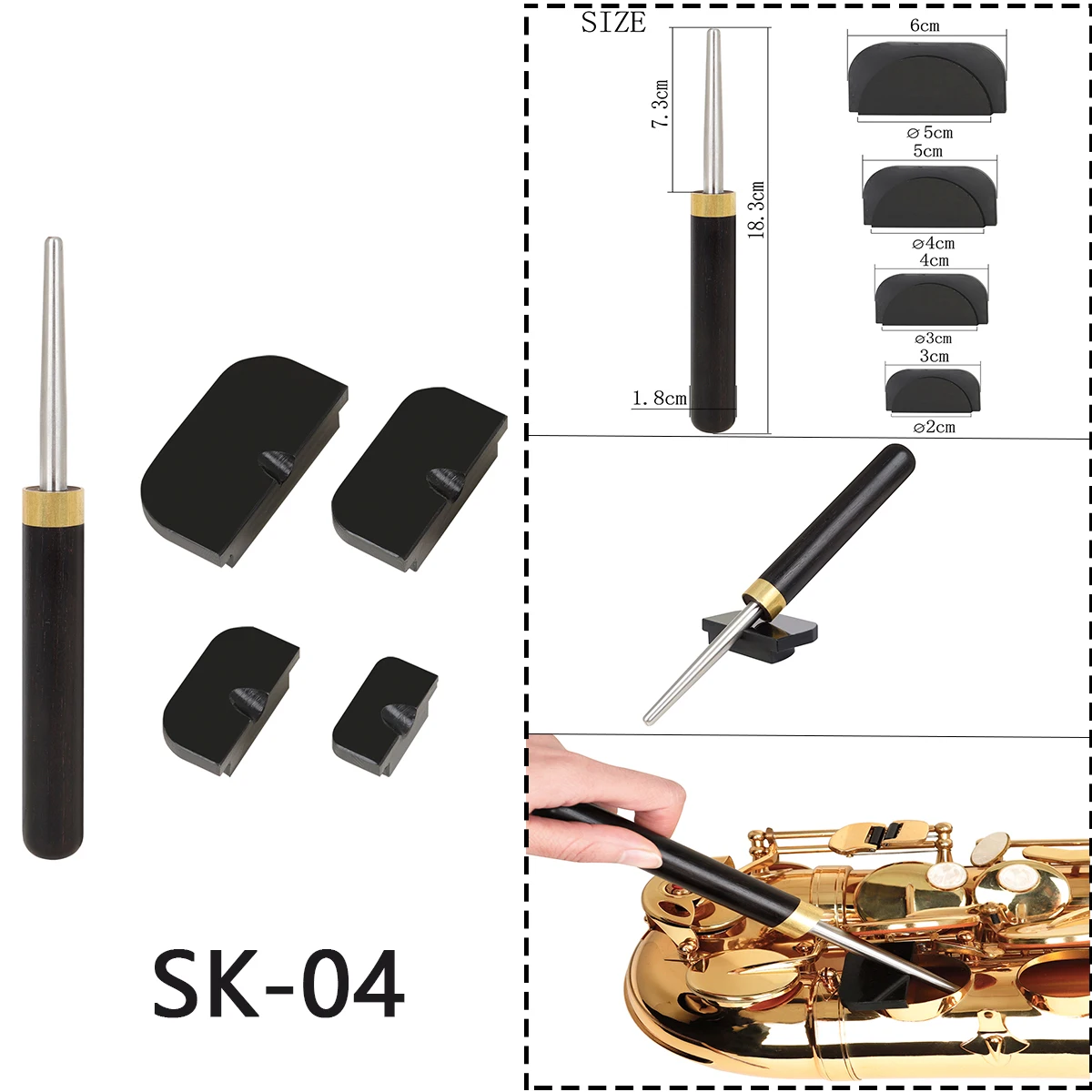 Reparaturwerkzeugteile für Holzblasinstrumente für Saxophon/Klarinette/Oboe/Flöte/Trompete, verschiedene Stile verfügbare Holzblasinstrumente – Detail 1