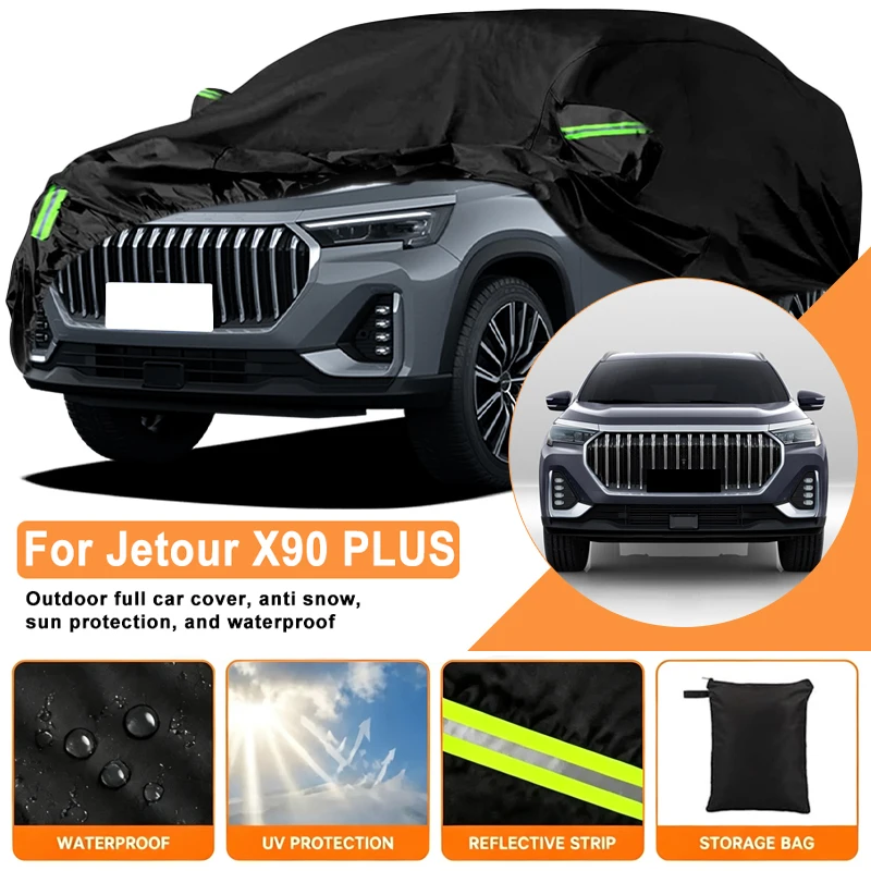 Waterproof Car Cover For Jetour X90 PLUS Outdoor Full Car Cover Wind Sun UV Dust Rain Snow All Weather Protection