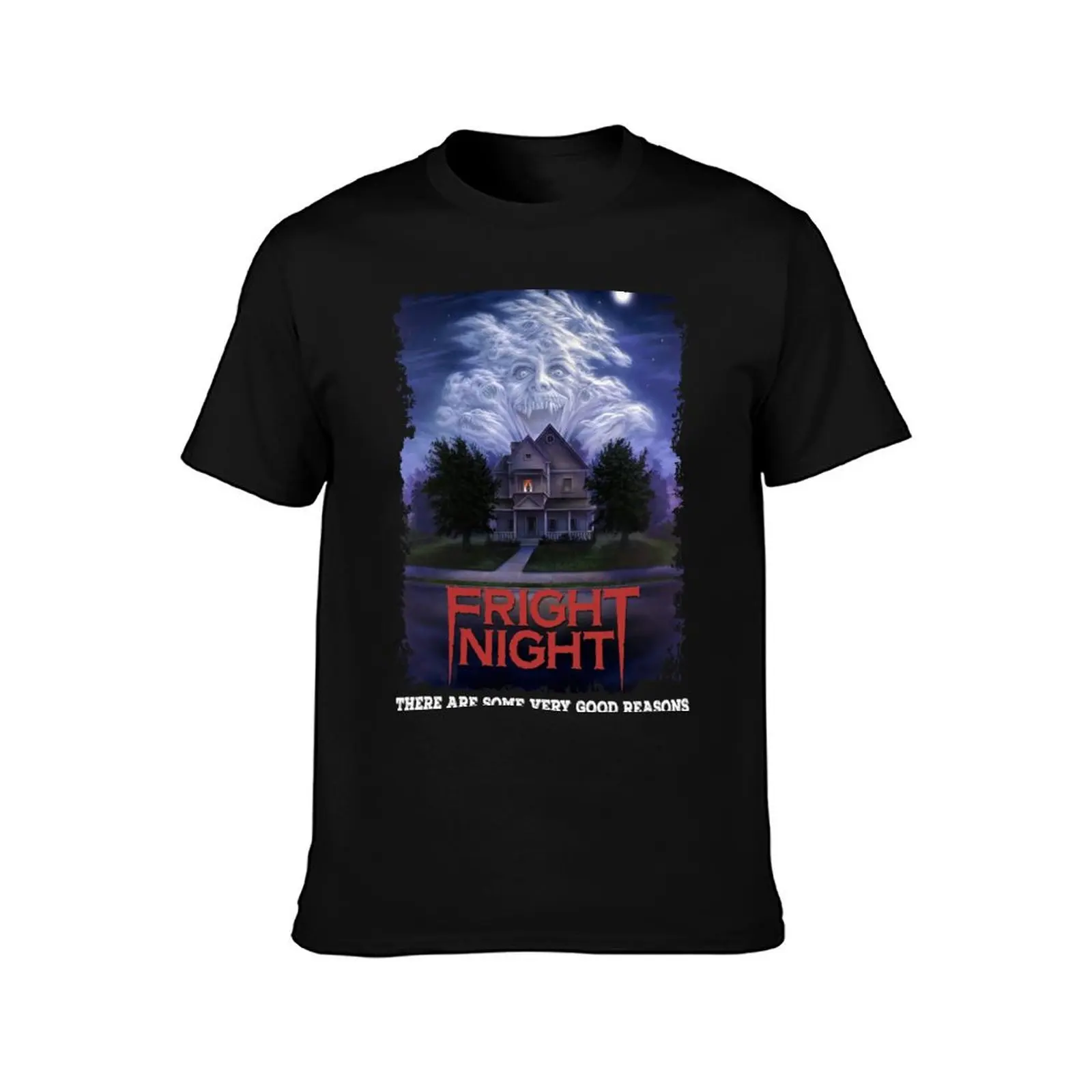 Horror Fright Night Halloween T-Shirt Summer Casual Cotton Tee Oversized Streetwear Tops Vintage Graphic Print 100% Cotton
