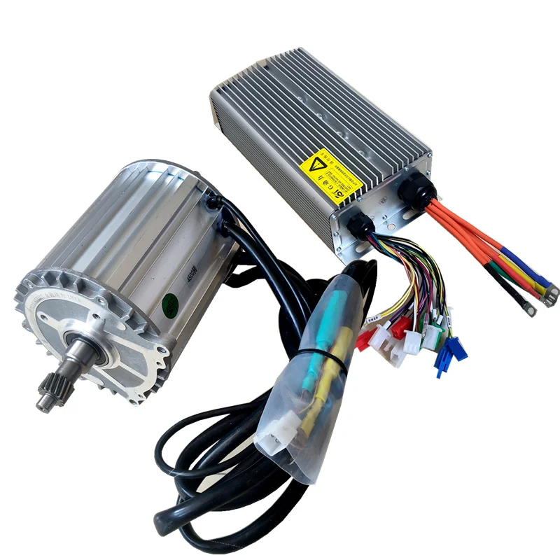 60V 72V 2200W Electric Tricycle Four-Wheel Permanent Magnet Sine Wave Motor 4500rpm High-Speed Motor Intelligent Controller