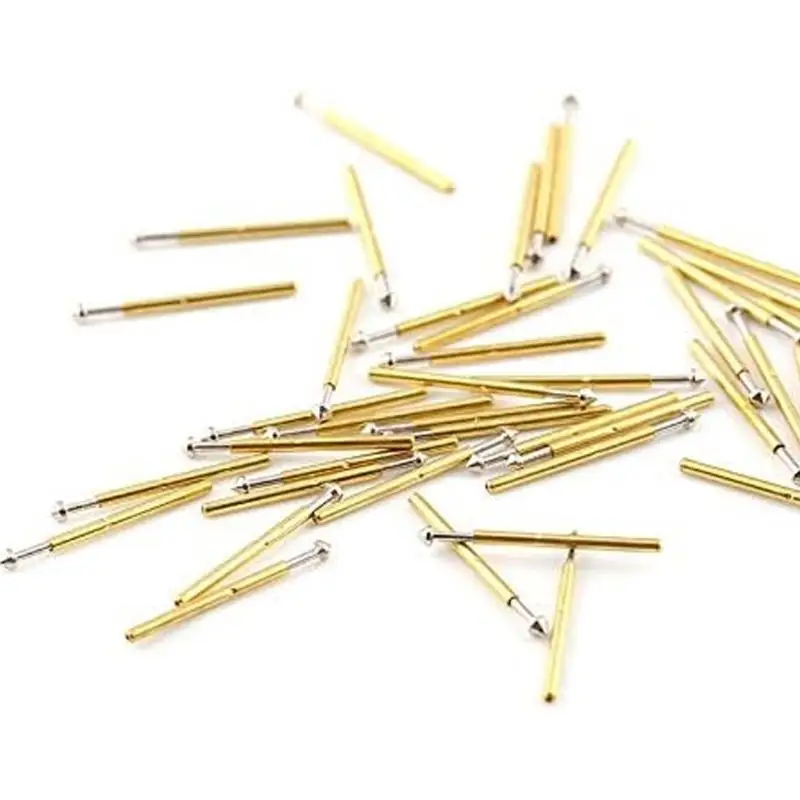 31BA Pointed Circuit Board Test Contacts, 100Pcs Moving Spring Pin for Small Lands, Dense Terminals, Via Locations, and