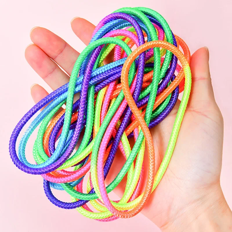 Rainbow Rubber Band For Jumping Game Kids Outdoor Fun Sports Toy Comba Saltar Niños Jeux Enfant Exterieur Buiten Speelgoed