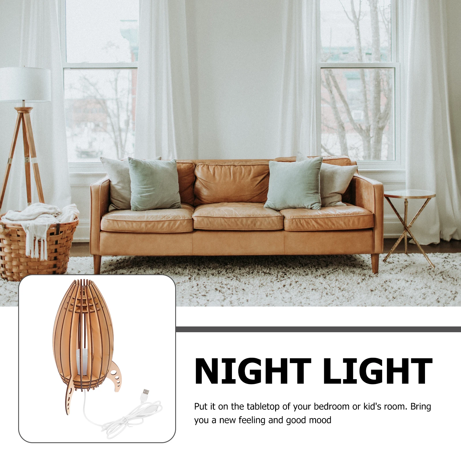 

1Pcs Space Rocket Night Lamp Creative Bedside Lamp Bedroom Desk Light Decorative Home Ornament Small Night Light
