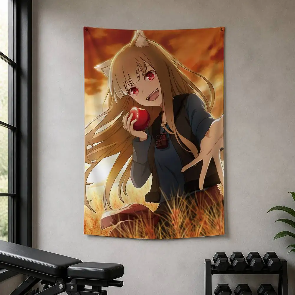 S-Spice and Wolf Holo Decorative Art Flag Banner for Picnic Camping Party and Home Decor