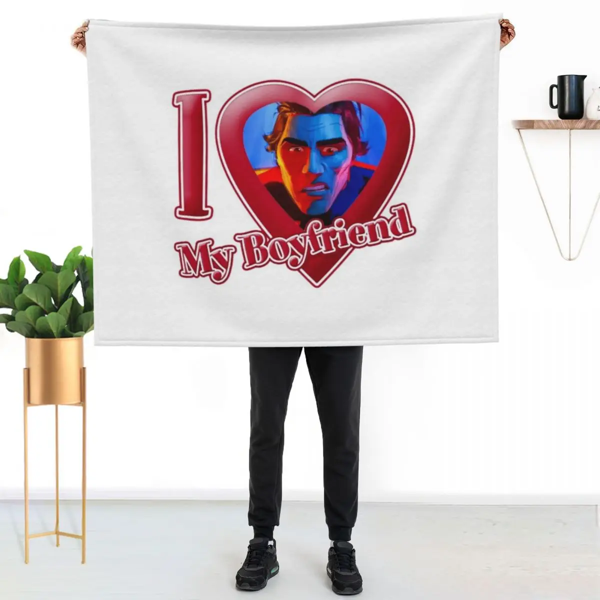 

Miguel Ohara - I love my boyfriend Throw Blanket Flannel Fleece Soft Warm Throw Blanket