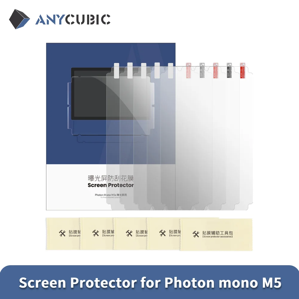 ANYCUBIC 포톤 모노 M5 용 화면 보호 필름, LCD 3D 프린터 액세서리, 5 개