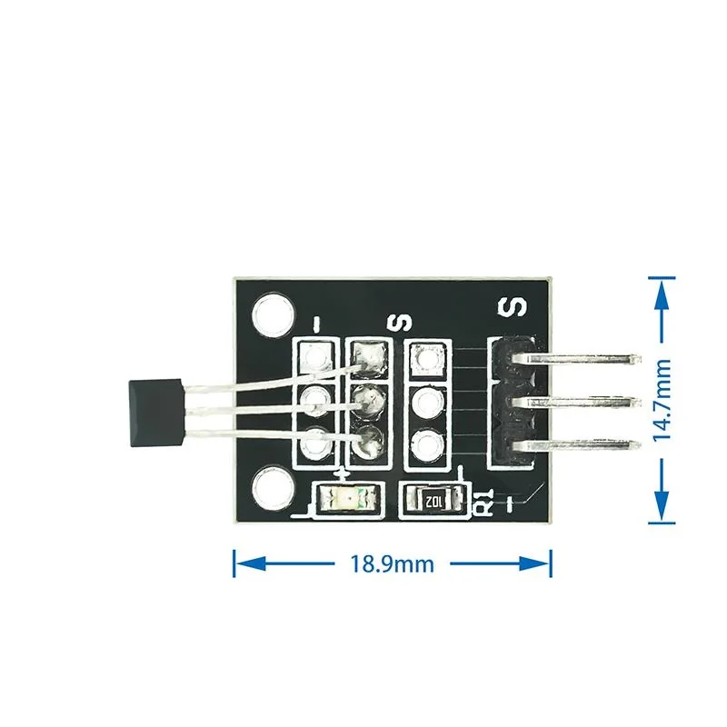 Módulo de Sensor magnético Hall analógico de KY-035 49E para Arduino