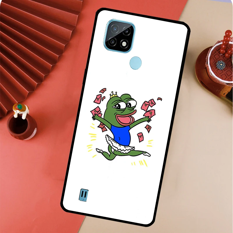 Funny Sad Frog Case For Realme C11 2021 C15 GT Master GT Neo2 8 Pro 8i For C31 C35 C25 C25s C21Y C25Y Cover