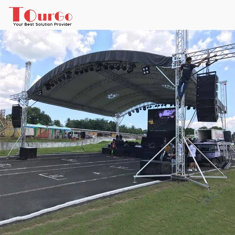 

Tourgo Outdoor Arch Aluminum Stage Sound and Light Truss System Design for Sale