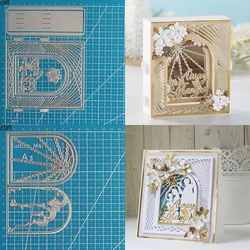 Lucky Goddess Metal Cutting Dies 3D Christmas Scene Frame Diy Scrapbooking Photo Album Decorative Embossing Paper Card Crafts