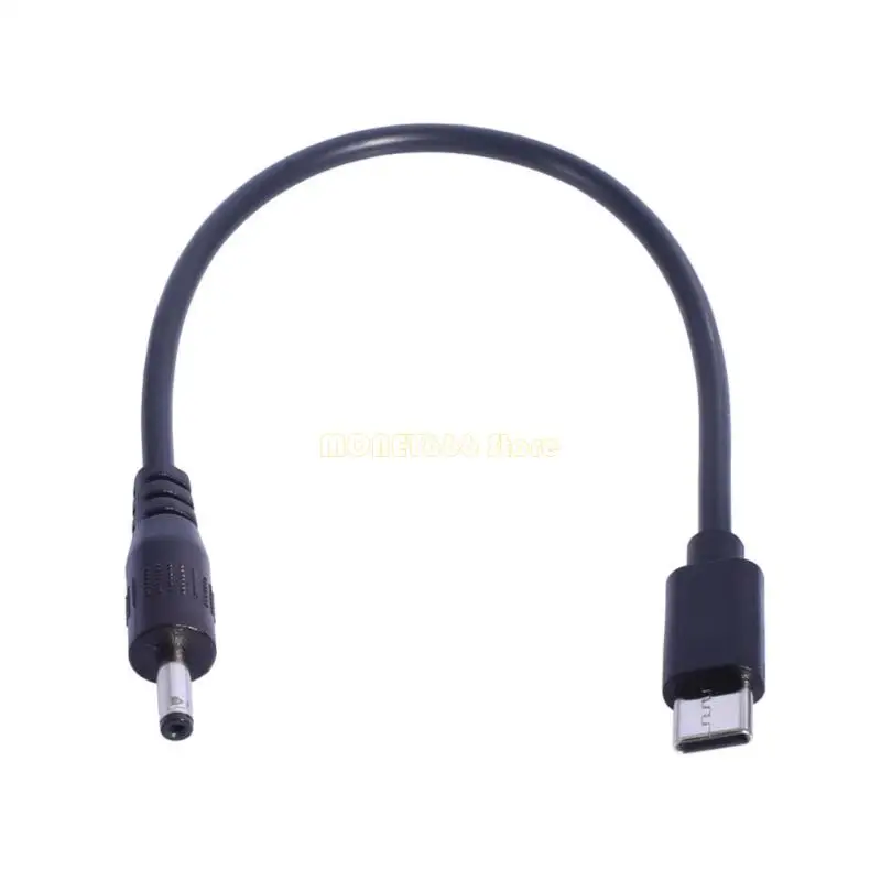 

F62C Зарядка кабеля USB Тип C Самцовый до 3,5x1,35 мм Женский зарядный кабель для таблеточного телефона Светодиодный настольный