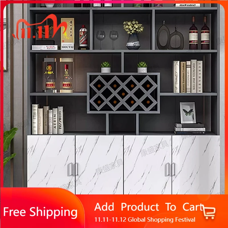 북유럽 선반 바 캐비닛 모바일 거실 스토리지 주방 와인 캐비닛 럭셔리 나무 스탠딩 Estante 음주 바 가구